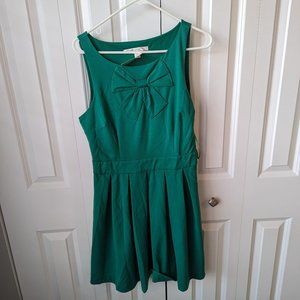 NWT Lauren Conrad kelly green dress with bow size 12